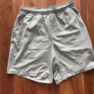 lululemon athletica Pace Breaker Light Gray Athletic Shorts